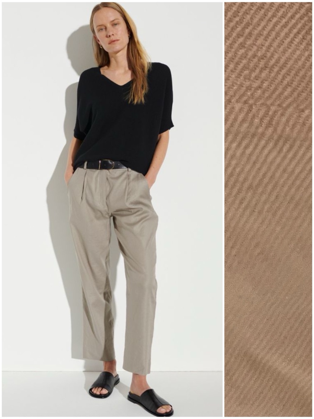 The Reset R Label Slouchy Trouser Pleated Ankle Pant Size Small